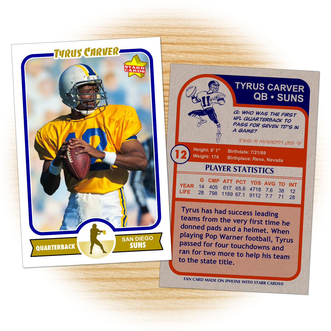Dallas Fan Football Card Custom Jersey Sport Card Dallas Fan Greeting Card Personalized Football Greeting Card