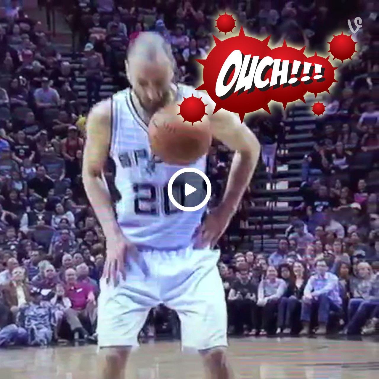 Spurs shooting guard Manu Ginobili gives ref a technical