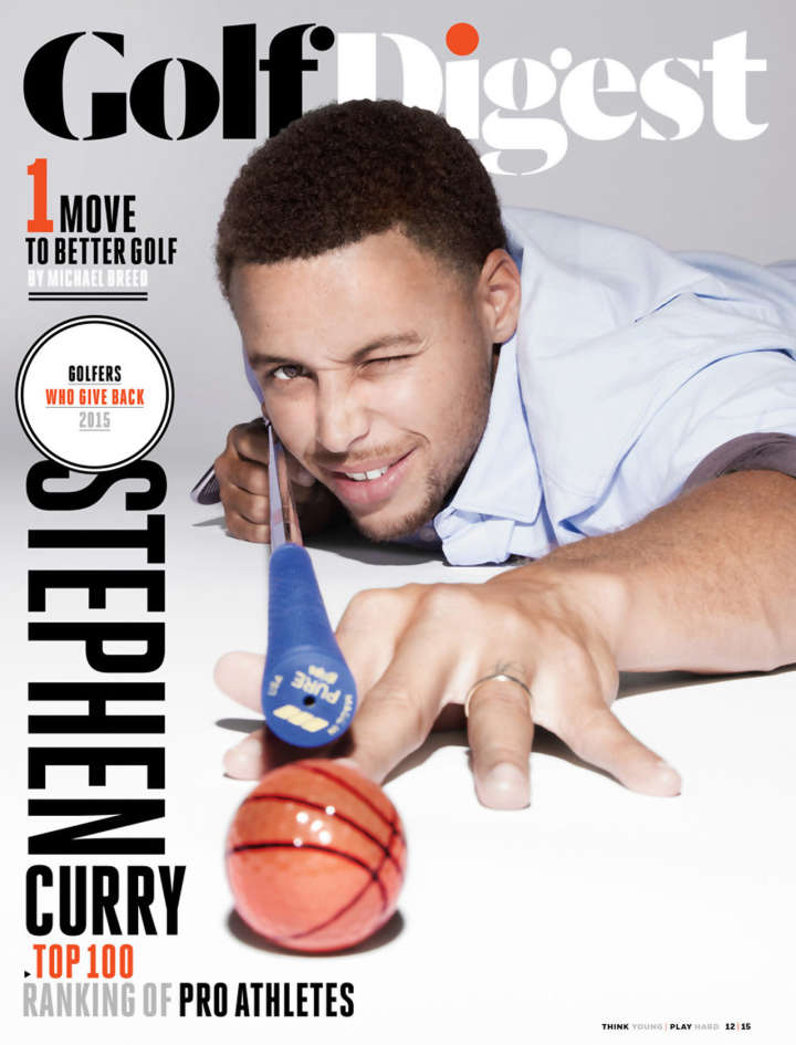 Steph Curry on cover of Golf Digest magazine