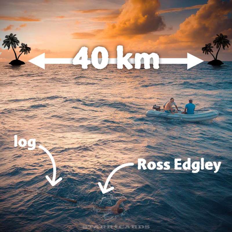 Strongman Swimming: Ross Edgley attempts 40km swim with 100-lb log between Caribbean islands