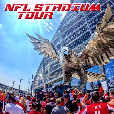 Surveying NFL stadiums including the Atlanta Falcons' Mercedes-Benz Stadium