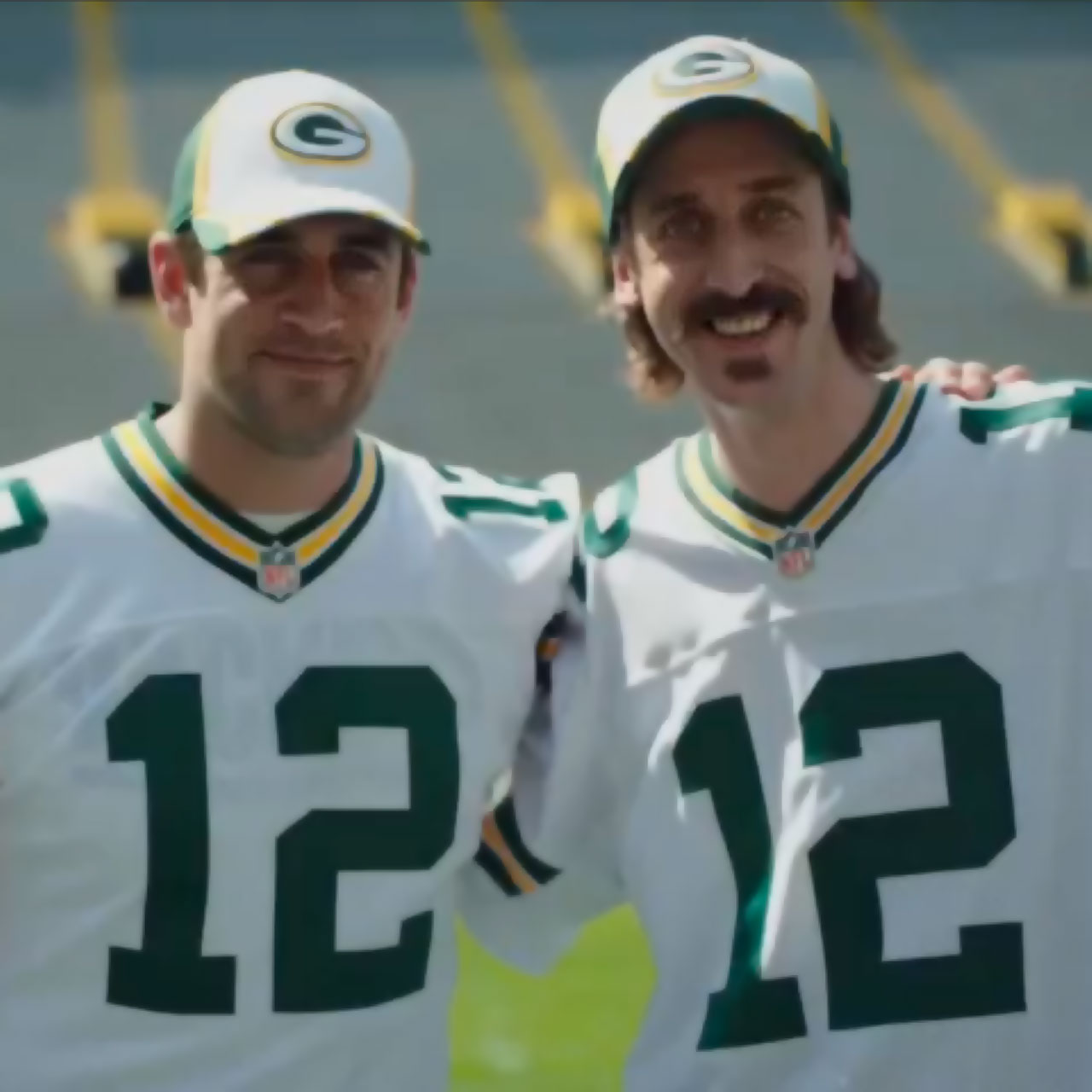 Tom Wrigglesworth as Packers quarterback Aaron Rodgers