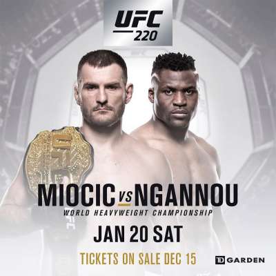 UFC 220 headlined by heavyweight title fight between Stipe Miocic and Francis Ngannou