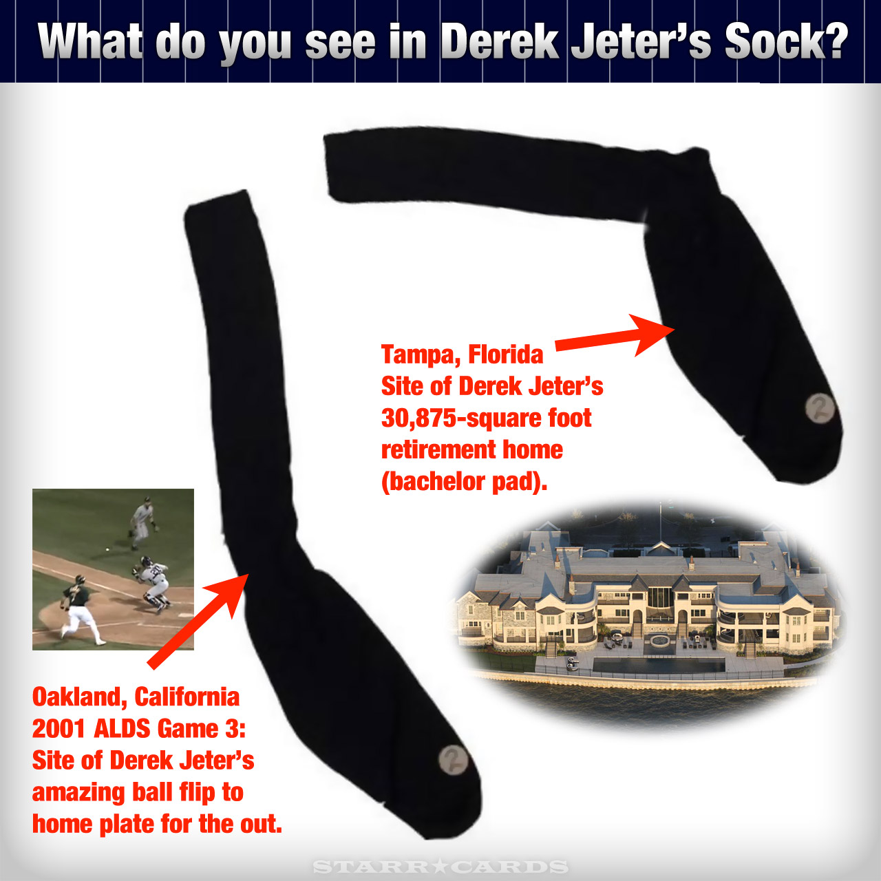 Rorschach test: What do you see in Derek Jeter's sock?