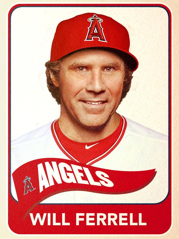 Will Ferrell, Centerfield, LA Angels of Anaheim - Baseball Card